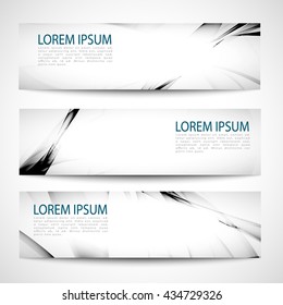 Abstract header gray black and white wave white vector design
