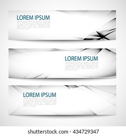 Abstract header gray black and white wave white vector design