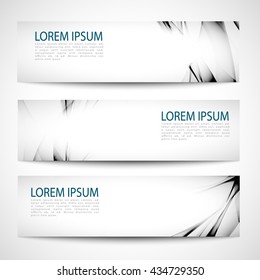 Abstract header gray black and white wave white vector design