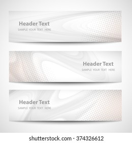 Abstract header gray wave white vector design