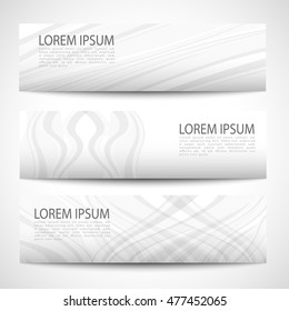 Abstract header gray wave white vector design