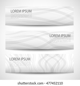 Abstract header gray wave white vector design