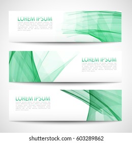 Abstract header green wave line wave and white background vector design