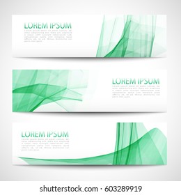 Abstract header green wave line wave and white background vector design