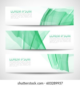 Abstract header green wave line wave and white background vector design