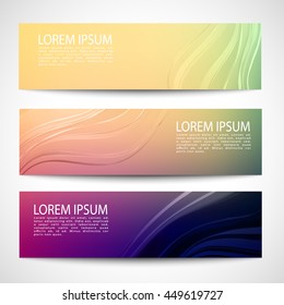 Abstract Header Line Wave Vector Design. Gradiant Back Ground