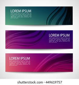 Abstract Header Line Wave Vector Design. Gradiant Back Ground