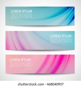 Abstract header line wave vector design. colorful background
