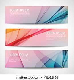 Abstract header line wave white vector design. colorful background
