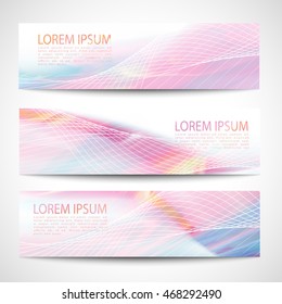 Abstract header line wave white vector design. colorful rainbow background