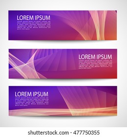 Abstract header orange wave purple orange red gradient background vector design