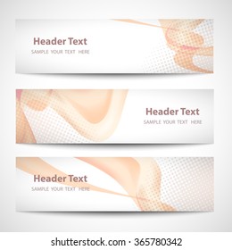 Abstract header Orange wave white vector design