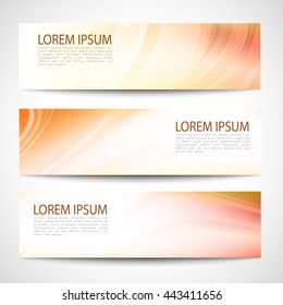 Abstract header orange wave white vector design