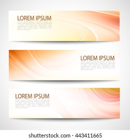 Abstract header orange wave white vector design