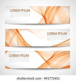 Abstract header orange wave white vector design