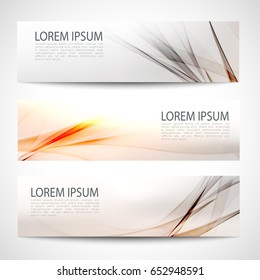 Abstract header orange wave white gray background vector design