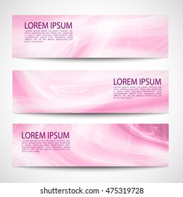 Abstract header pink wave white vector design