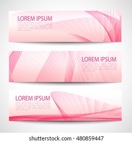 Abstract header pink wave white vector design