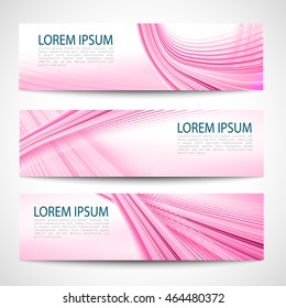 Abstract header purple pink wave white vector design