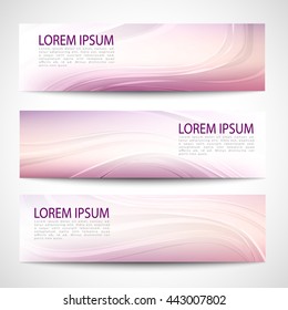Abstract header purple wave white vector design