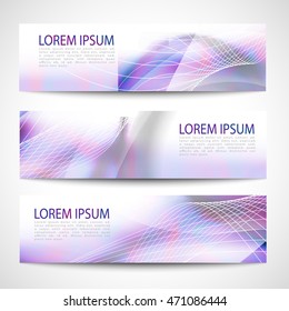 Abstract header purple wave white vector design
