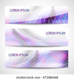 Abstract header purple wave white vector design