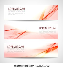 Abstract header red line white background vector design.