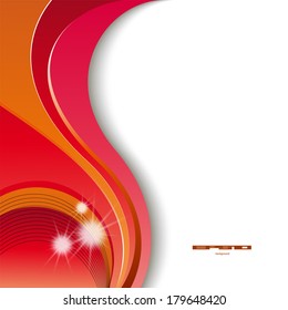 Abstract header red wave vector design 