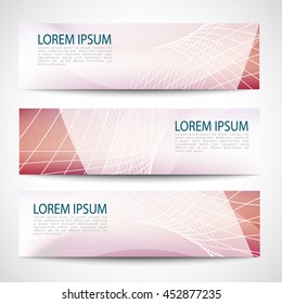 Abstract header red wave white vector design