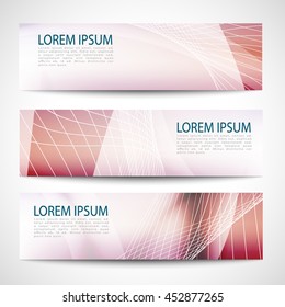 Abstract header red wave white vector design