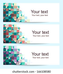 Abstract header square and triangle .Vector background