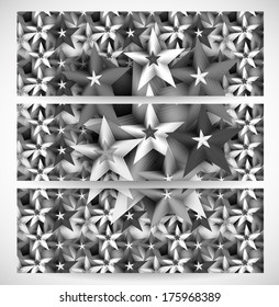 Abstract header stars vector banner