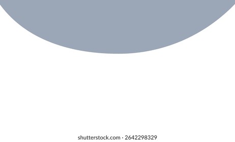 Abstract header template with curved white and grey shape and transparent background. Modern website banner. Stock vector illustration in flat cartoon style.
