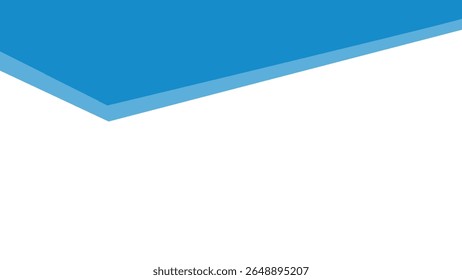 Abstract header template with layered blue wave and transparent background. Modern web banner. Stock vector illustration in flat cartoon style.
