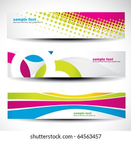 abstract header vector set 1
