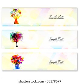 abstract header vector set