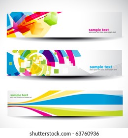 abstract header vector set 4