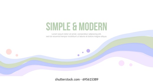 Abstract header website wave on white background