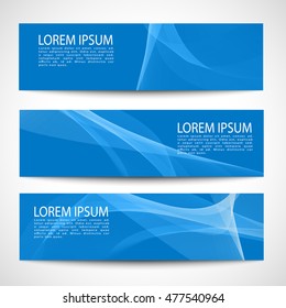 Abstract header white wave blue background vector design