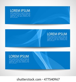 Abstract header white wave blue background vector design