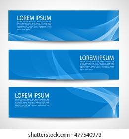 Abstract header white wave blue background vector design