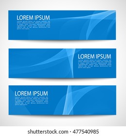 Abstract header white wave blue background vector design