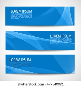 Abstract header white wave blue background vector design