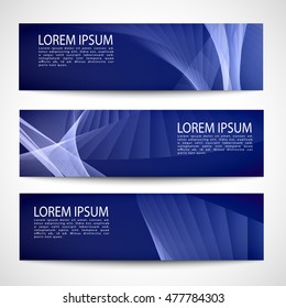 Abstract header white wave blue background vector design