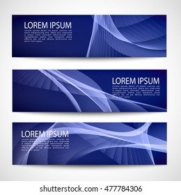 Abstract header white wave blue background vector design