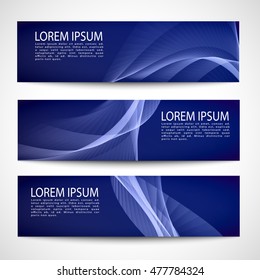 Abstract header white wave blue background vector design