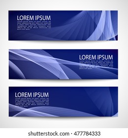 Abstract header white wave blue background vector design