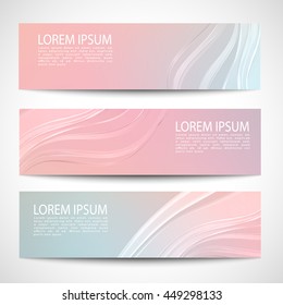 Abstract header white wave vector design.blue pink purple pastel background
