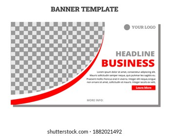 Abstract Headline Bussines Banner Template. Bussines Template Design. Banner Template Design