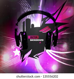 abstract headphones background